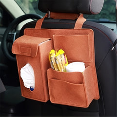 Car Back Seat Storage Bag Felt Organizer Tissue Holder Car Accessories
