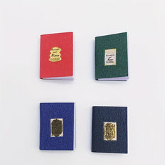 4pcs Dollhouse Mini Small Books Furniture Accessories Pretend Toy