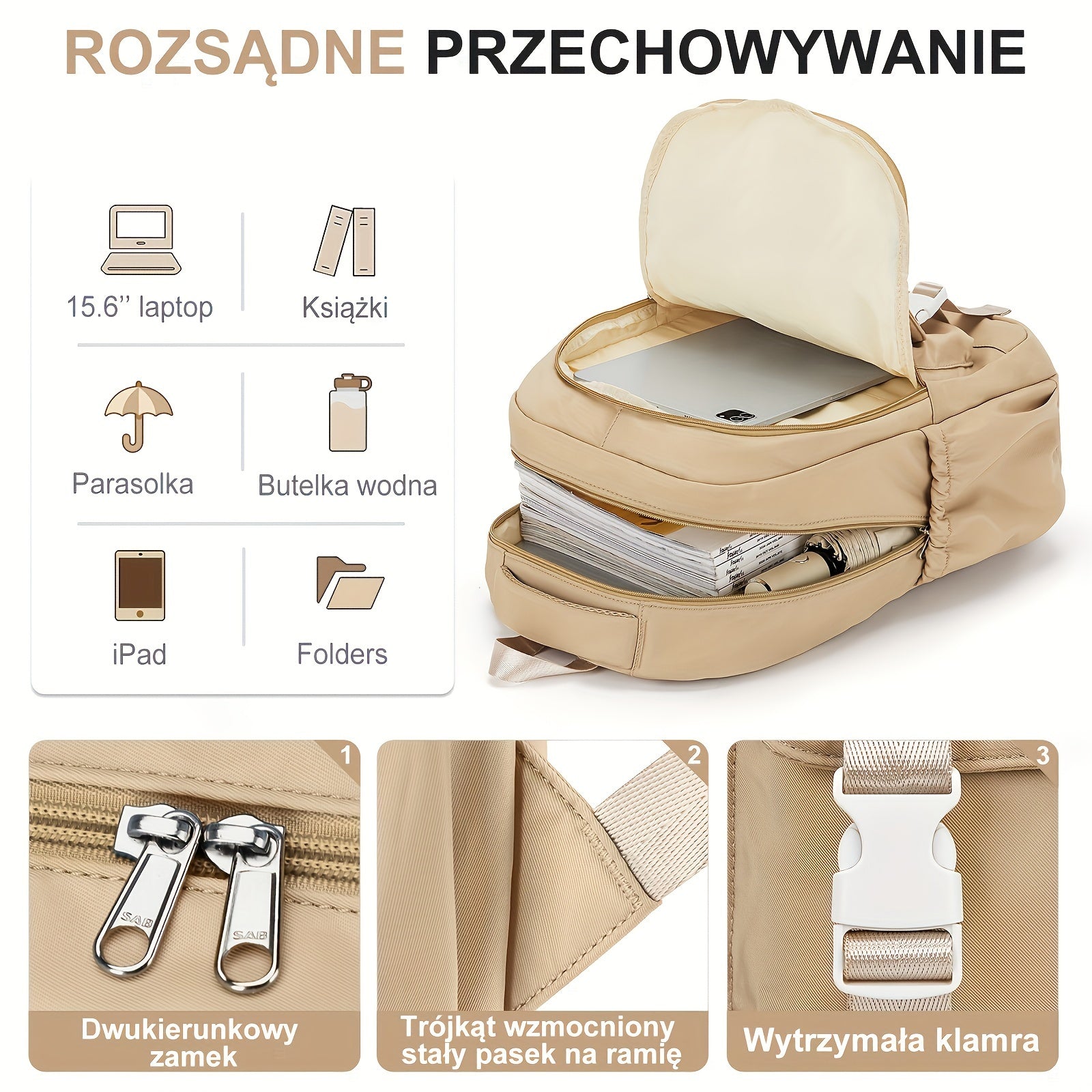 Large Capacity Schoolbag Travel Laptop Backpack