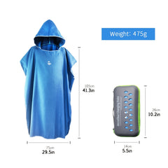 Mutao Portable Changing Robe Towel with Hooded Poncho for Surfing Swimming