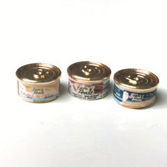 3pcs Dollhouse Pet Food Jar Set Mini Dollhouse Decorations Aluminum Alloy