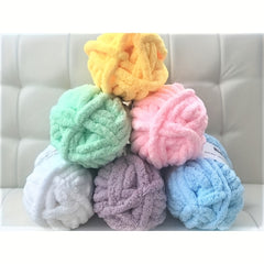 2pcs Polyester Chenille Thread Ice Strips for DIY Knitting Crocheting Blanket