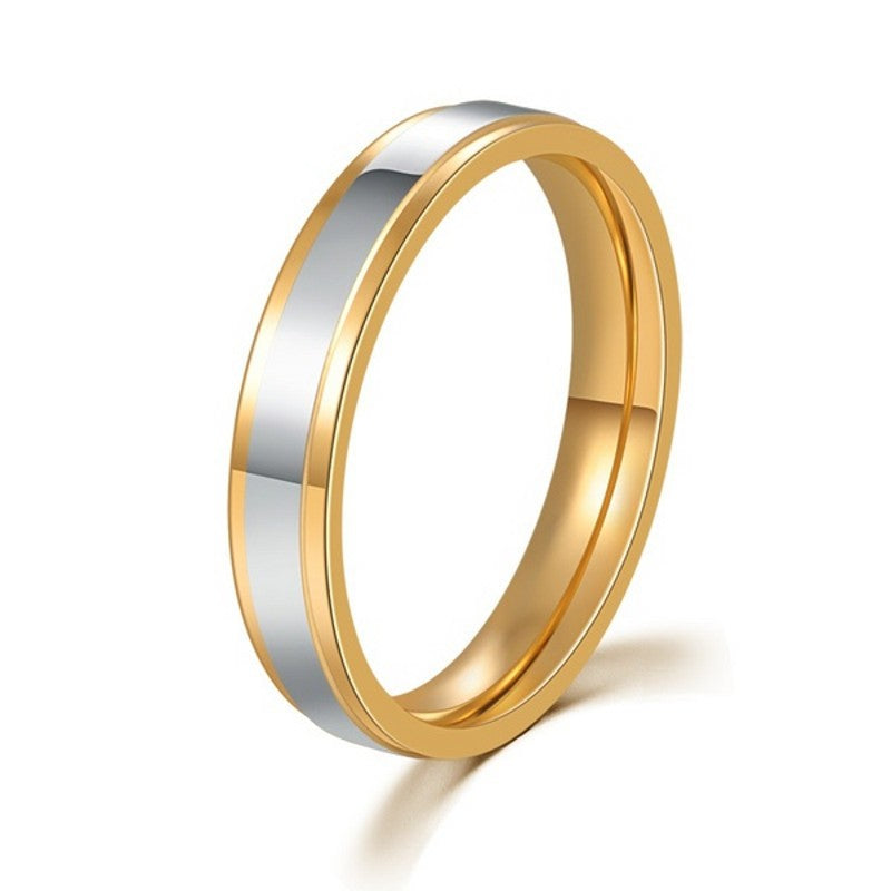 Titanium Steel Couple Ring Wedding Ring 4mm 6mm Wide Band Ring Men Women Love