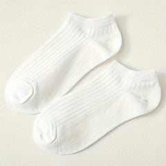 10 Pairs Women's Soft Lightweight Ankle Socks Solid Colors