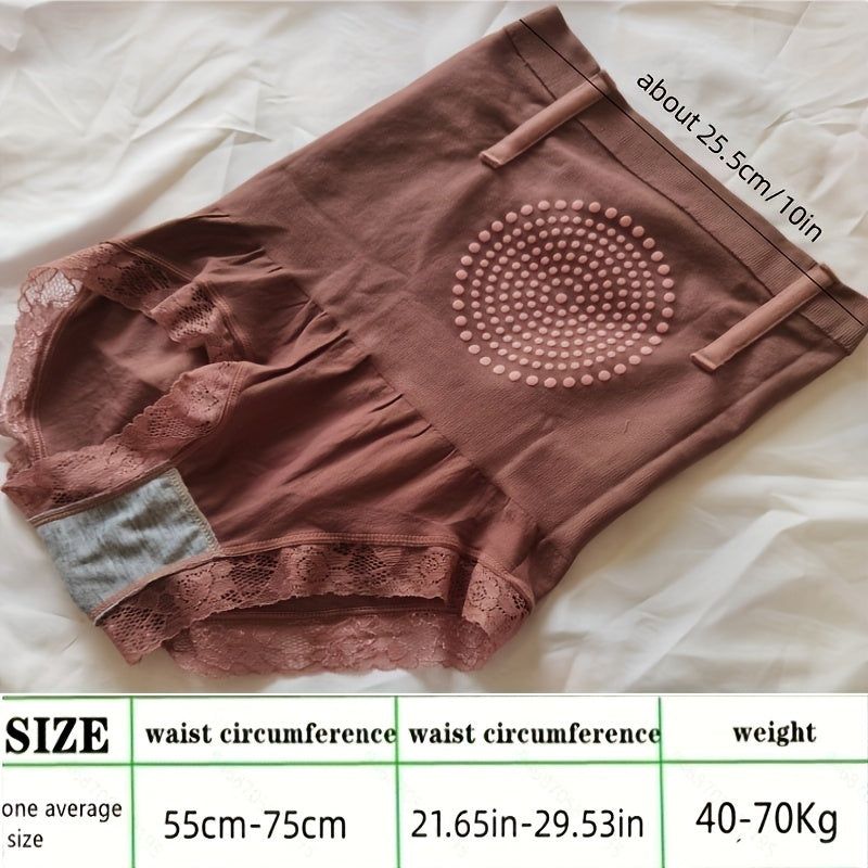 Lady Waist Support Slimming Pants Magnetic Fat Burning High Waist Fitness Shaper