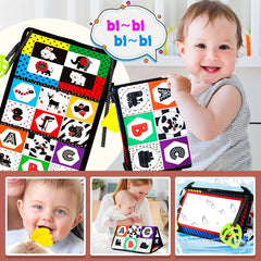Interactive Double Sided Mirror Cloth Book for Babies