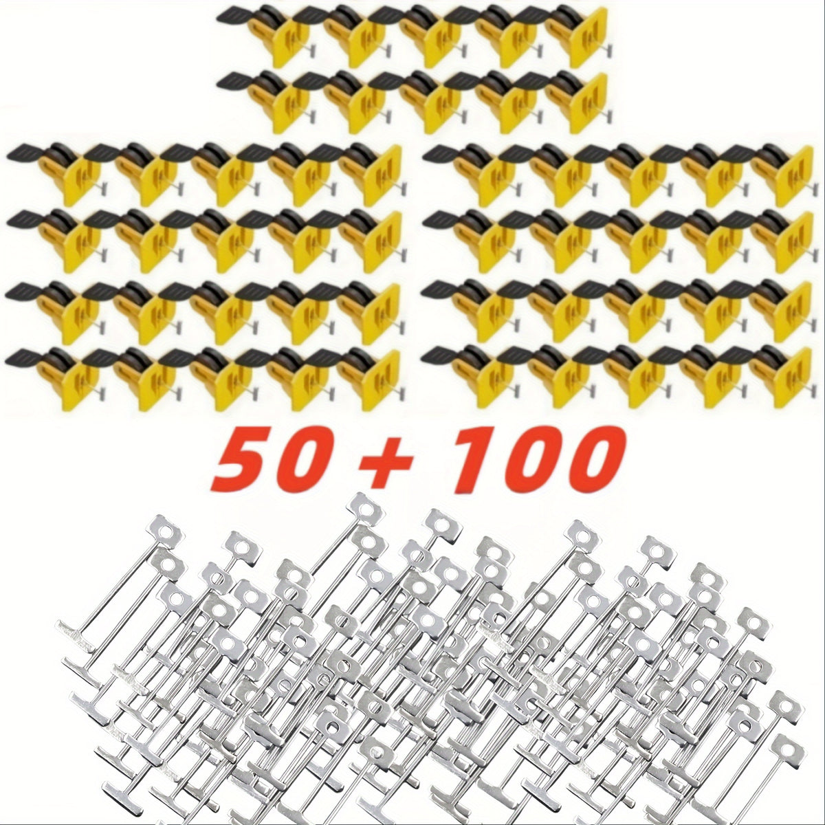 Tile Leveling System 50/100pcs Floor Wall Tile Leveling Tool Replaceable T Pin