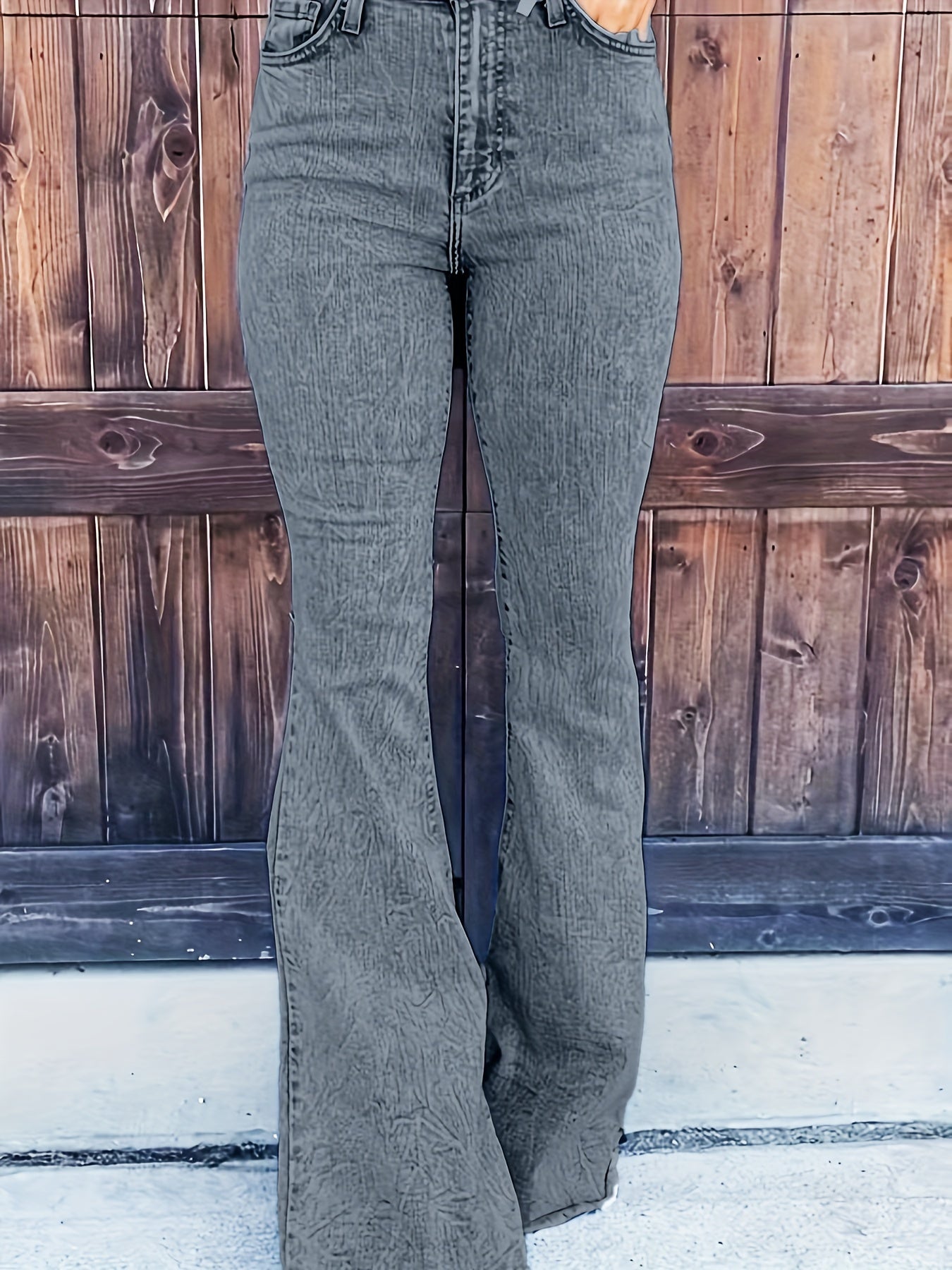  High Rise Flared Leg Jeans