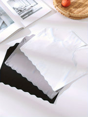 3pcs Scallop Trim Briefs Comfy & Breathable Stretchy Panties