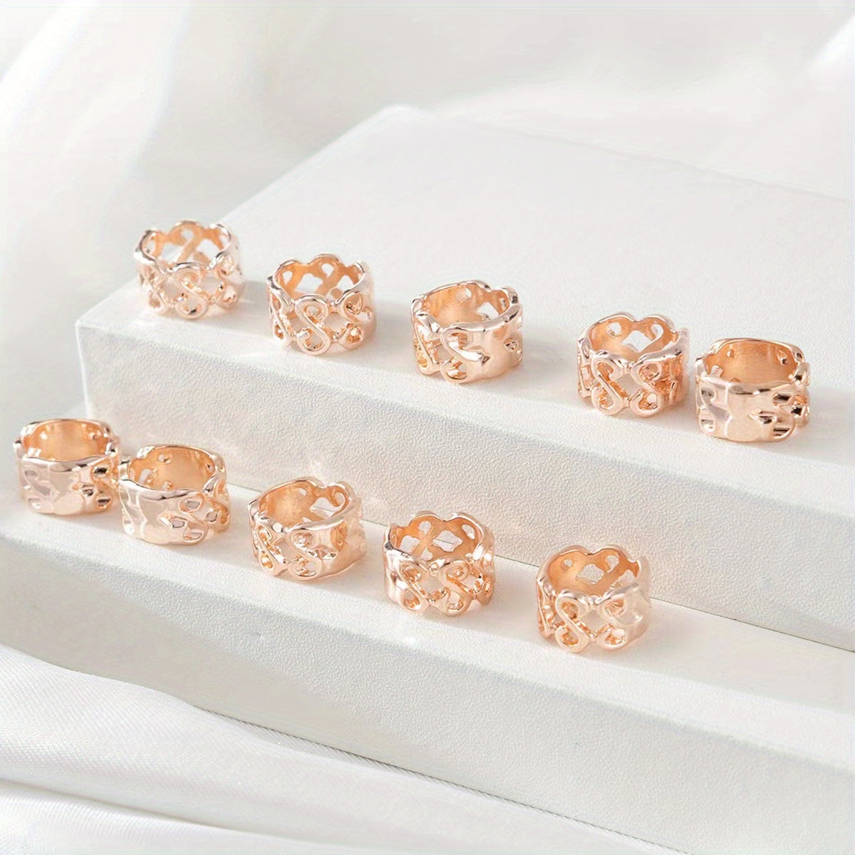 10pcs Vintage Style Hair Rings for Braiding Hair