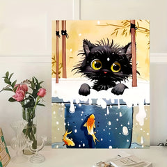 DIY Naughty Cat Number Painting Kit