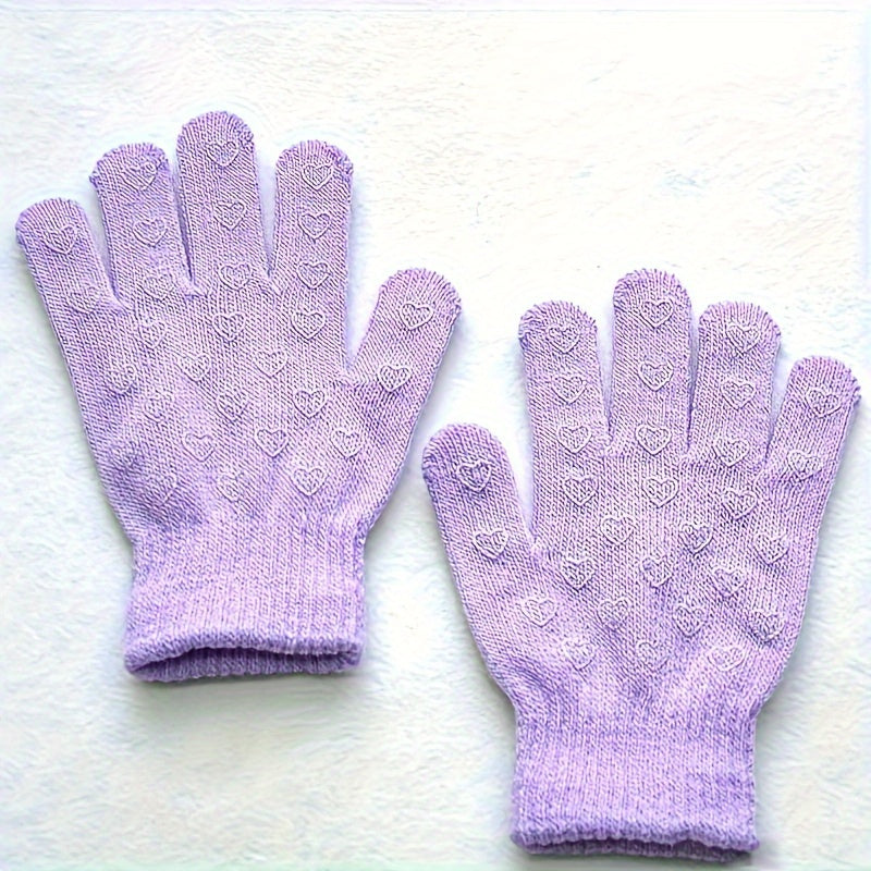 Kids Winter Gloves Knitted Warm Elastic Gloves for 6 8 Year Boys Girls