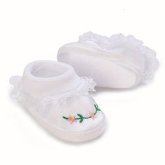 Flower Sneakers for Baby Girls Lightweight Non Slip Shoes Spring Autumn