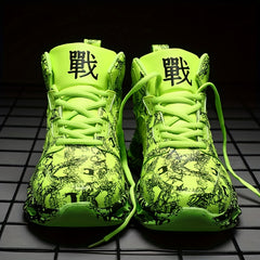 Men's Green Camo Blade Sneakers Outdoor Running Shoes