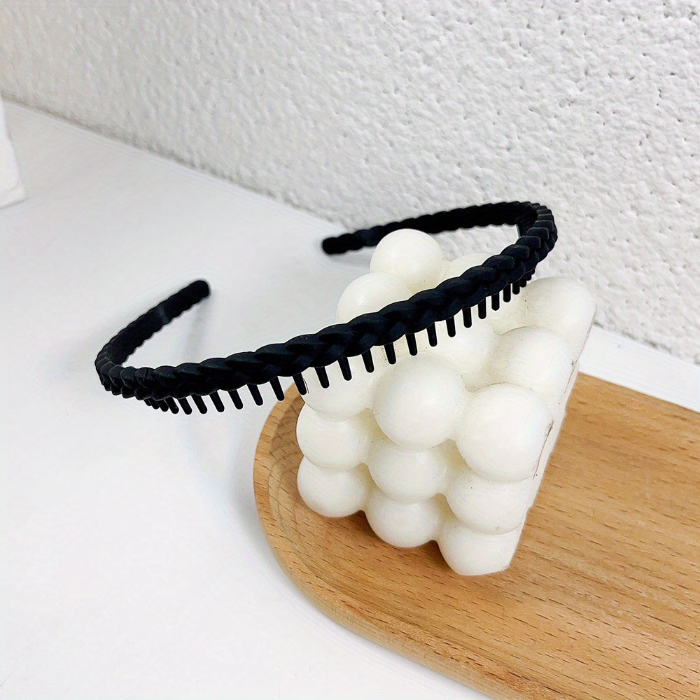 Macaroon Hair Band Braided Tooth Headband Style Headdress for Women Girls