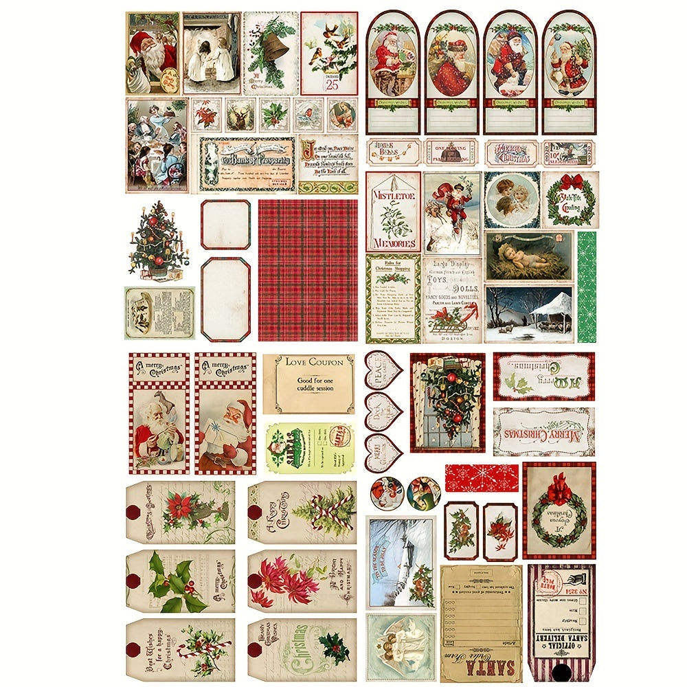 138pcs Retro Christmas Stickers DIY Gift Stickers