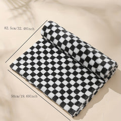 Rabbit Fur Checkerboard Plush Soft Comfortable Hat Shoes Pillow Bag Toy