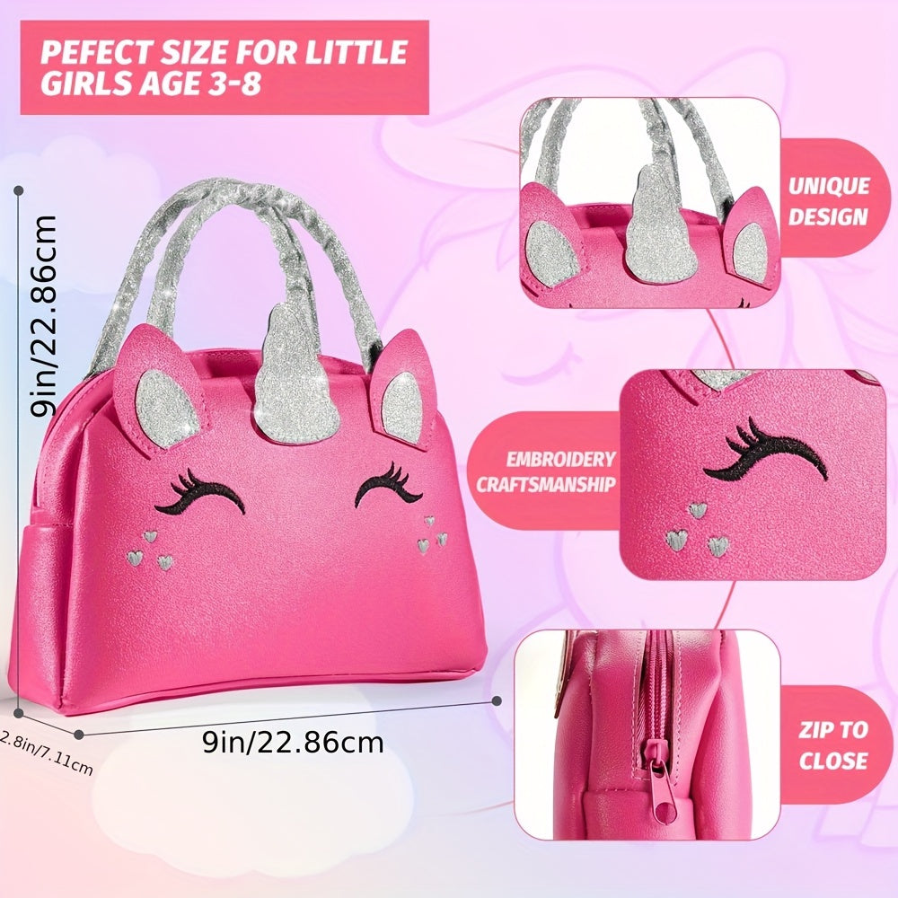 Unicorn Themed Makeup Toy Set for Girls Ages 3-6