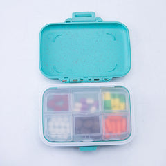 6 Compartment Pill Case Customizable Dividers Portable Medicine Organizer