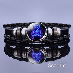 12 Constellation Luminous Bracelet Layer Woven Bracelet