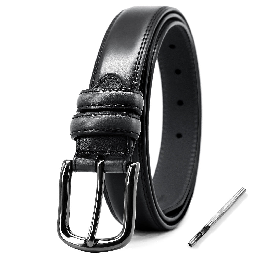 Men's Pin Buckle Belt Dress Adjustable Casual Business Metal Buckle Belt