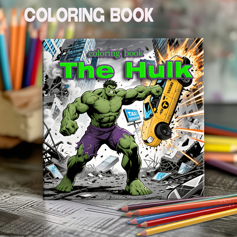 Marvel's Hulk Adult Coloring Book - 22 Pages of Hulk Forms - Great Holiday Gift