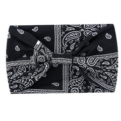 Boho Headbands Yoga Wide Knot Hair Bands Sweat Printed Sweatband