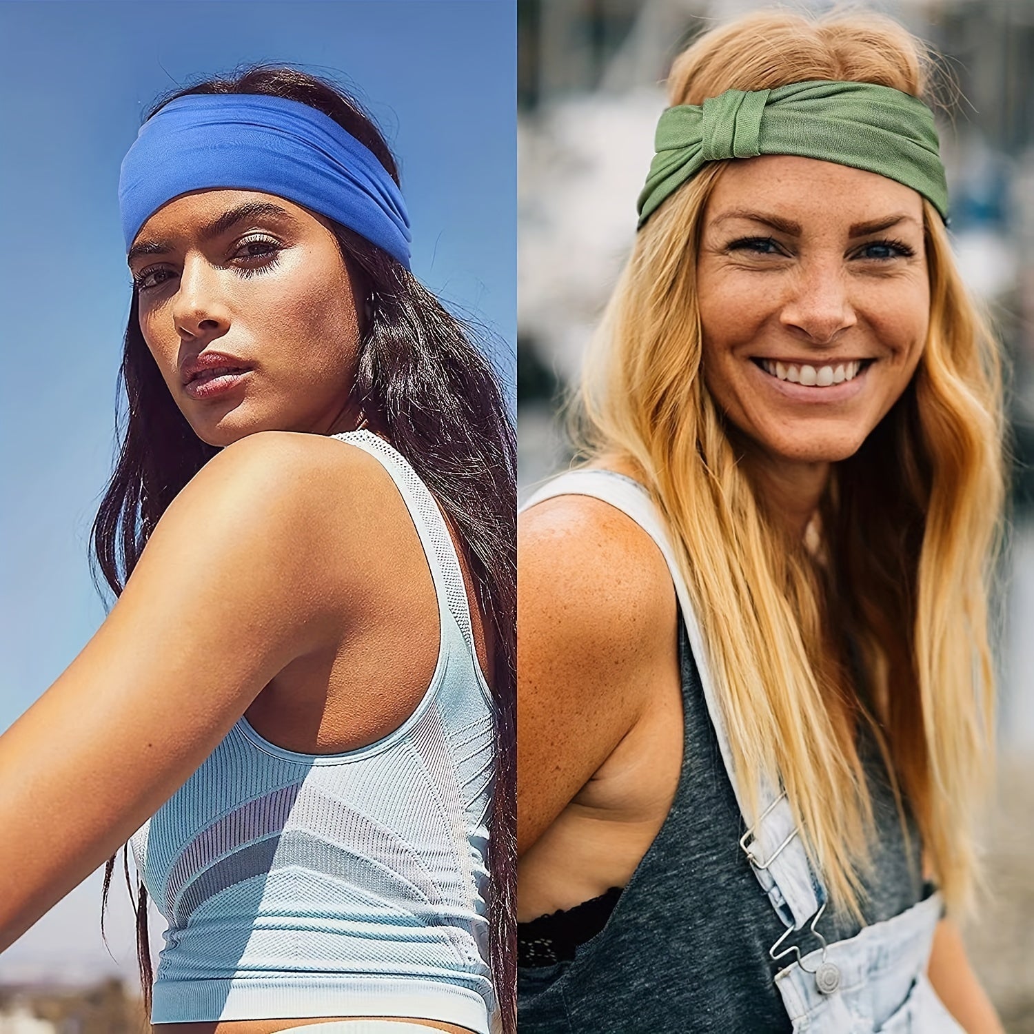 Striped Elastic Hairband for Sports and Fitness