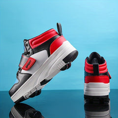Girl's Roller Shoes Hook Loop Fastener Skate Sneakers Kids Teen Outdoor