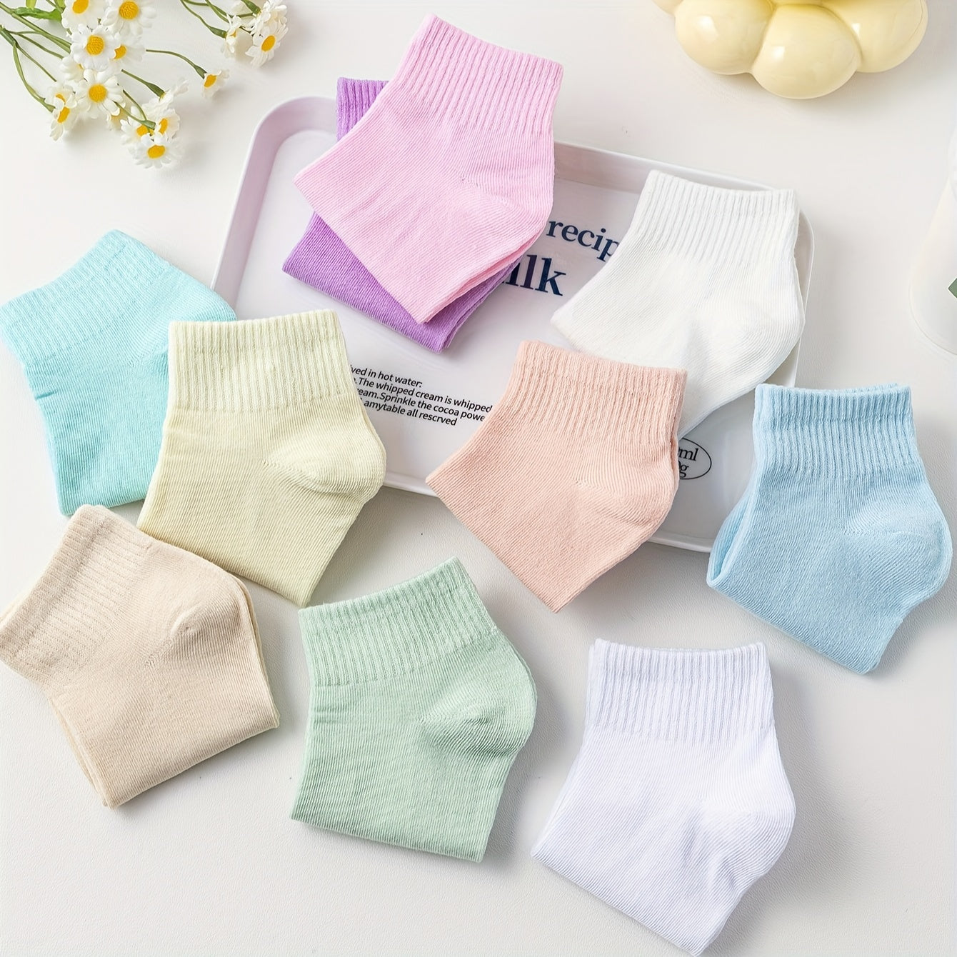 10 Pairs Comfy Crew Short Socks Women's Stockings & Hosiery