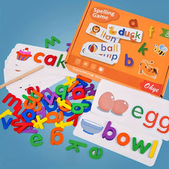 Alphabet Tracing Learning Toy for Kids Spelling Blocks with Animal Illustrations