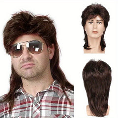 Men's 80s Costume Party Wig Light Brown