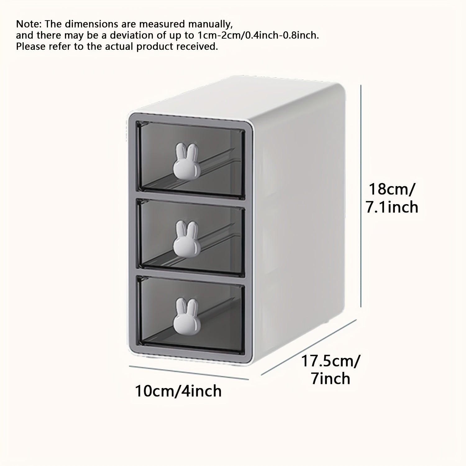 Three Layer Storage Box Office Utensils Transparent Drawer Storage Desk