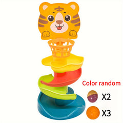 Kids Ball Tower Educational Toy with Rolling Balls and Drop Mechanism