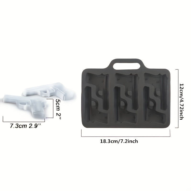 1pc Gun Bullet Ice Cube Maker Tray DIY Bar Accessories 3D Mold Chocolate