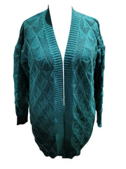  Women's Eyelet Embroidered Open Front Cardigan