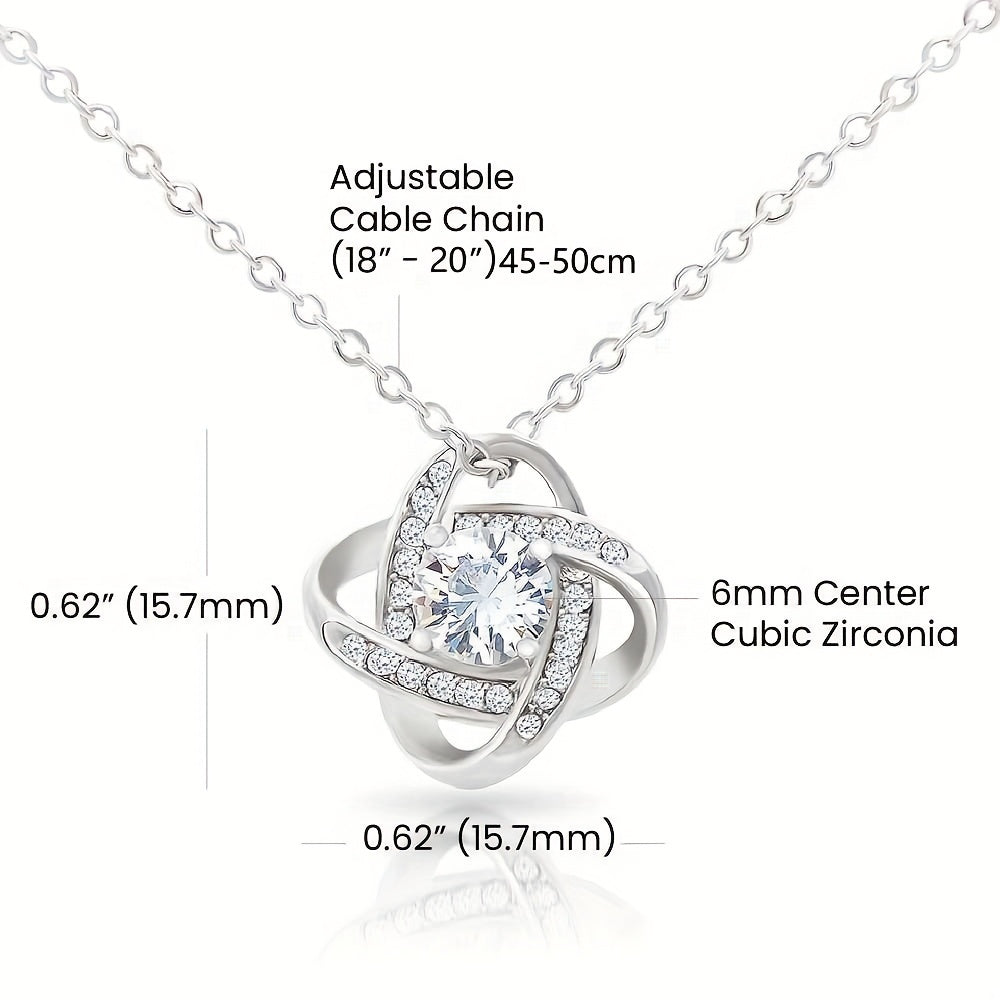 Granddaughter Zircon Flower Pendant Necklace Graduation Christmas Gift