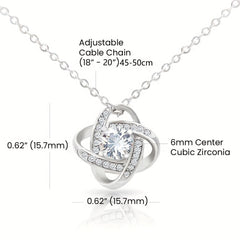 Granddaughter Zircon Flower Pendant Necklace Graduation Christmas Gift