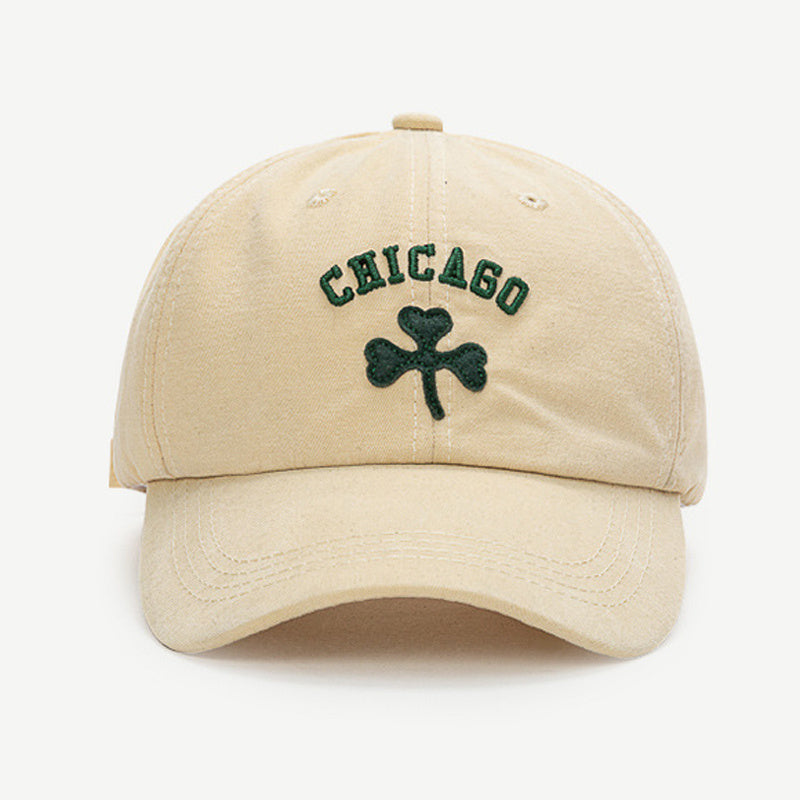Clover Peaked Cap Soft Top Baseball Cap Couple Hat