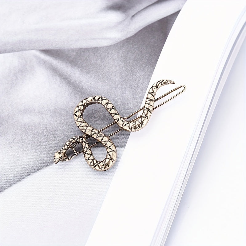 Snake Decor Hair Clip Bohemia Style Headwear Non Slip Hair Accessory