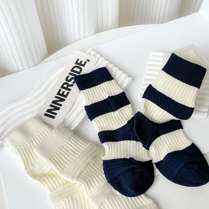 Women's Khaki Casual Texture Socks