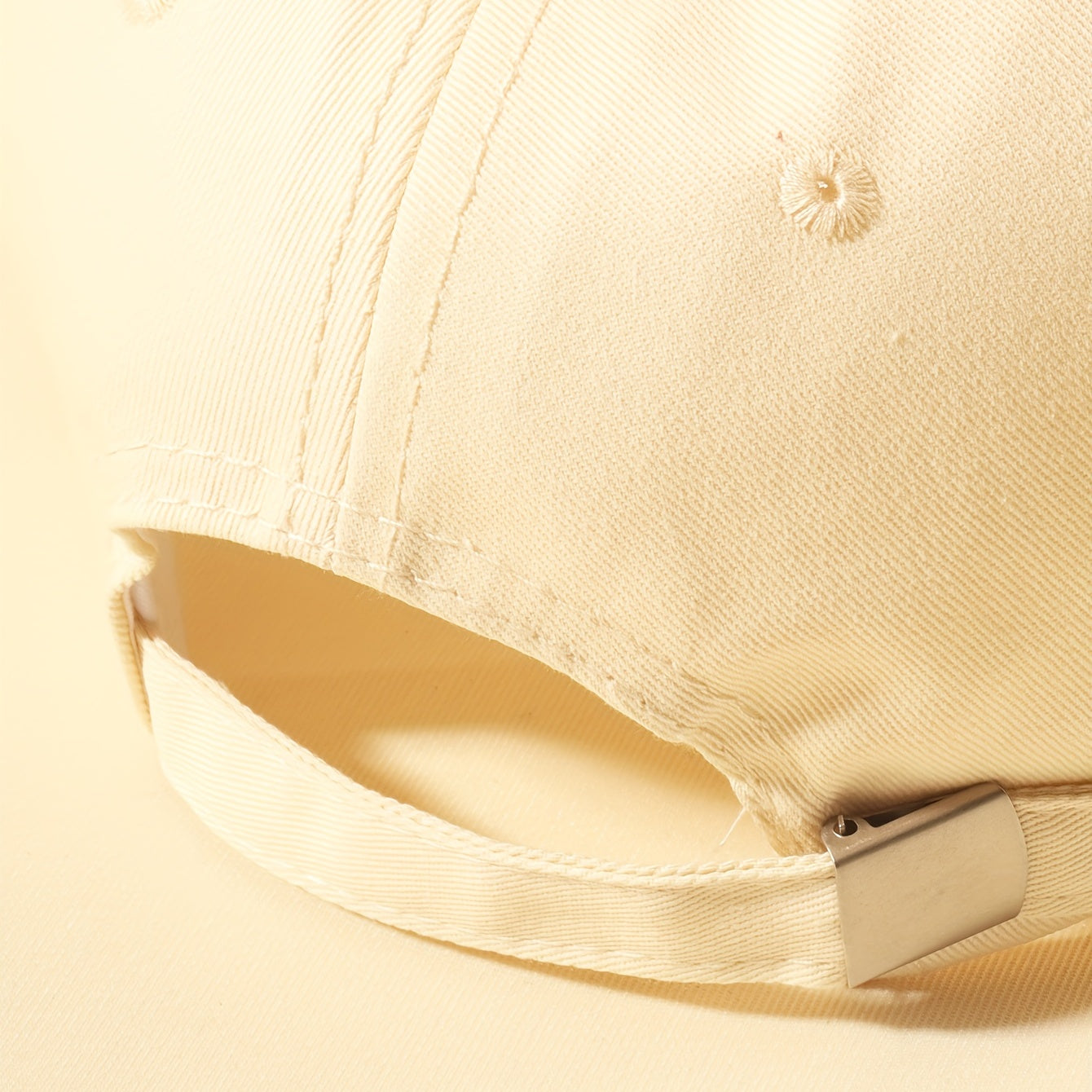Weekend Embroidery Baseball Cap Beige Cotton Dad Hat