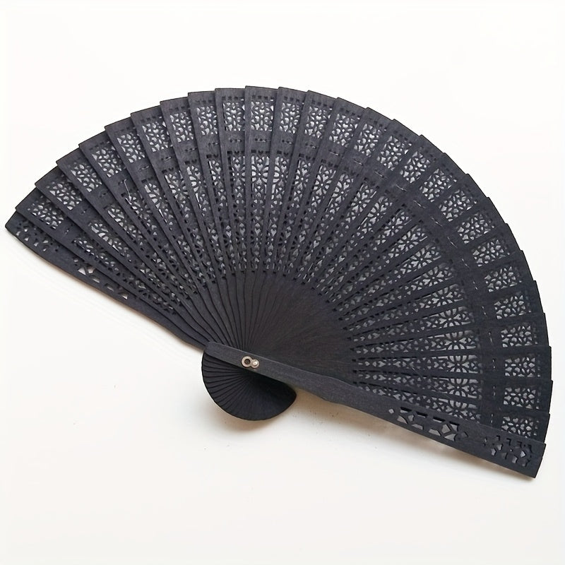 Flower Wooden Fan for Wedding Events Supplies