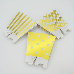 12pcs Dot Wave Striped Popcorn Boxes for Xmas Weddings Birthdays