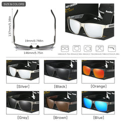 RoyalHot Men's Polarized Square Sunglasses for Driving Fishing Outdoor
