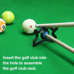 Portable Billiards Pole Holder with Adjustable Forks