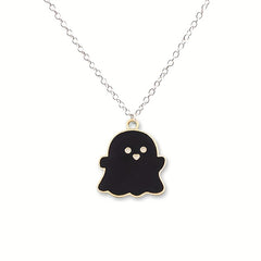 10pcs Cartoon Ghost Charms Alloy Drip Oil Pendant for DIY Jewelry