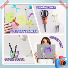 12pcs Colorful Magnetic Building Blocks for Kids - Fun Fridge & Whiteboard Toy