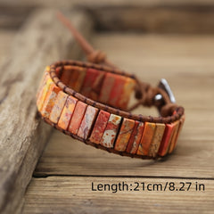 Colorful Stone Braided Bracelet Adjustable Rope Hand Bracelet Energy Healing