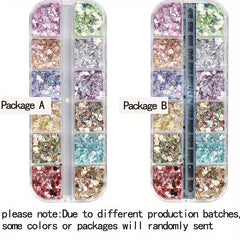 Iridescent Crystal Hexagon Nail Glitter Sequins Mermaid Flake